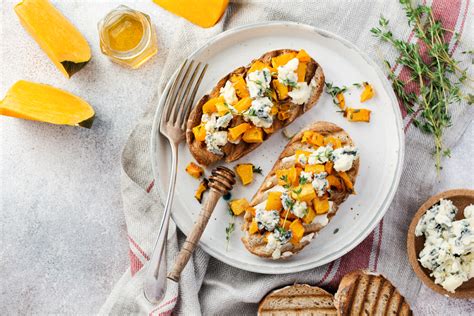 Tartine de potiron à la fourme d ambert Des recettes healthy saines