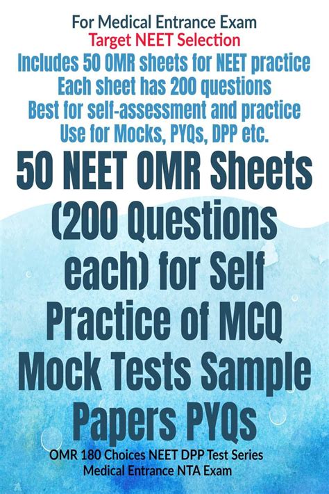 Buy Neet Omr Sheets Questions Each For Self Practice Of Mcq