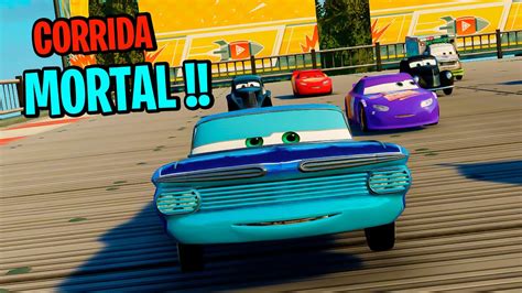 Mcqueen E Carros Na Corrida Mortal Do Jogo De Carros Youtube