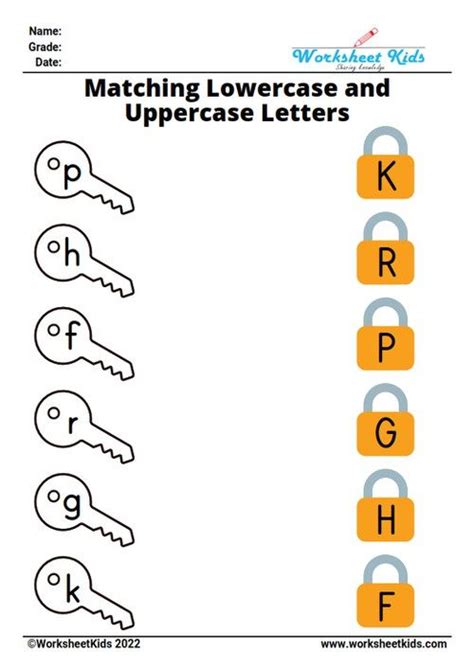 The Matching Lowercase And Uppercase Letters Worksheet