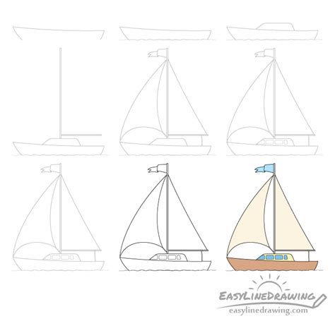 How To Draw A Boat 4 Step By Step Tutorials Artofit