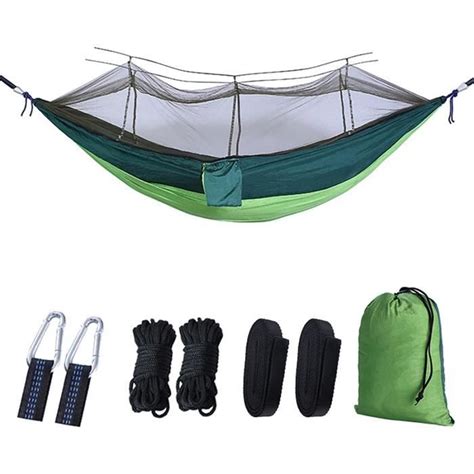 Camping Avec Moustiquaire Hamac De Parachute Portable En Nylon Pour