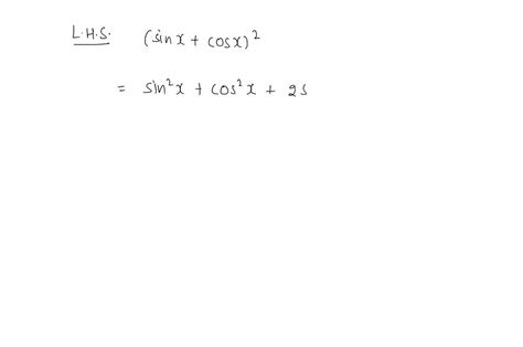 Solved Verify That Each Equation Is An Identity Sinx Cosx Sin X