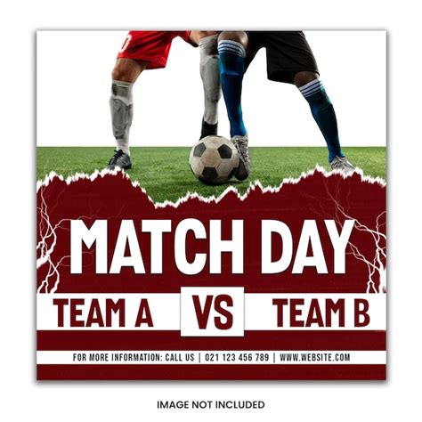 Premium PSD Football Match Day Social Media Post Template