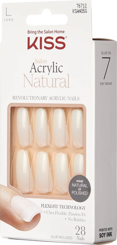 Kiss Natural Nails Sztuczne Paznokcie Klej Ksan Zestaw Szt