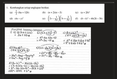 Jalan Kerja Buku Teks Matematik Tingkatan 2 T2 BAB 2 Pemfaktoran Dan