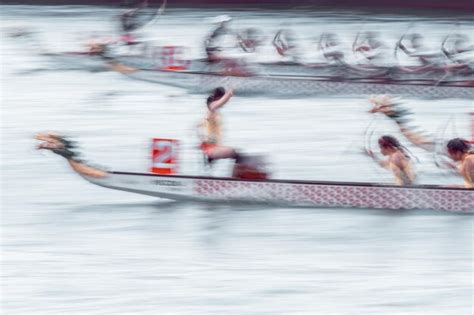 Premium Photo Blurred Motion Of People On Boat Sailing In Sea