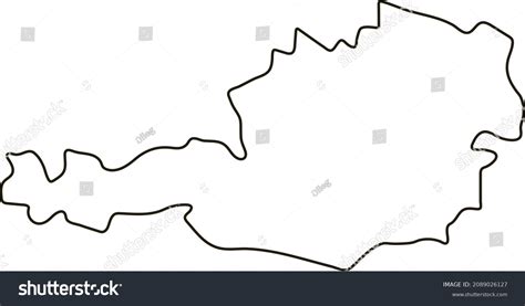 Map Of Austria Outline Map Vector Illustration Royalty Free Stock