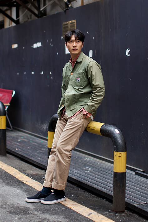 On The Street Kim Hyunmyung Busan Denim Street Style Mens Casual