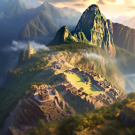 Premium AI Image | ancient Inca ruin of machu picchu