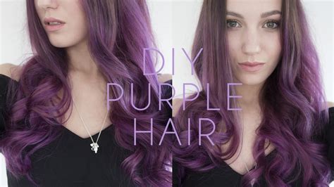 Purple Hair Dye Tutorial How To Dye Your Hair At Home Youtube