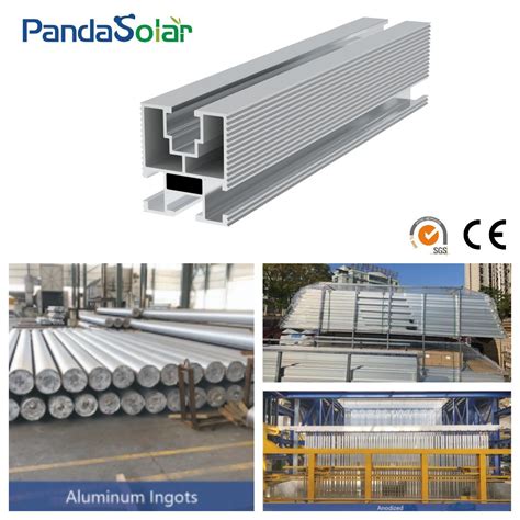 Anodized Aluminum Solar Panel Roof Structure Rails China Solar Roof