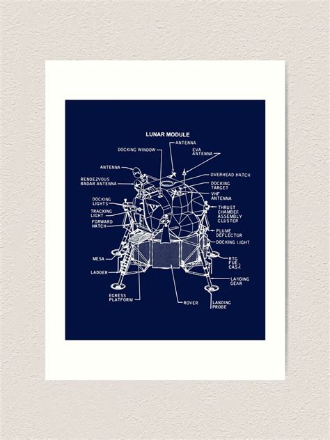 Space Shuttle Challenger Nasas Lunar Module Art Print By