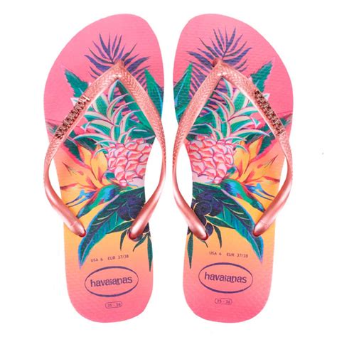 Havaianas Slim Tropical 3324 E 3536 Rosa Porcelana 7600