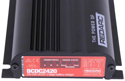 Redarc In Vehicle Bcdc Battery Charger Dual Input Dc To Dc 24v 20 Amp Redarc Battery