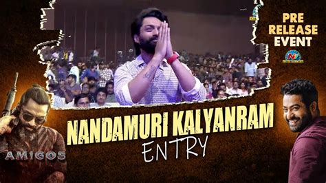 Nandamuri Kalyanram Entry At Amigos Pre Release Event Ntv Ent Youtube