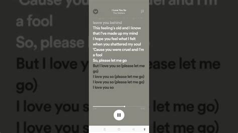 I Love You So By The Walters Sped Up With Spotify Lyrics Youtube