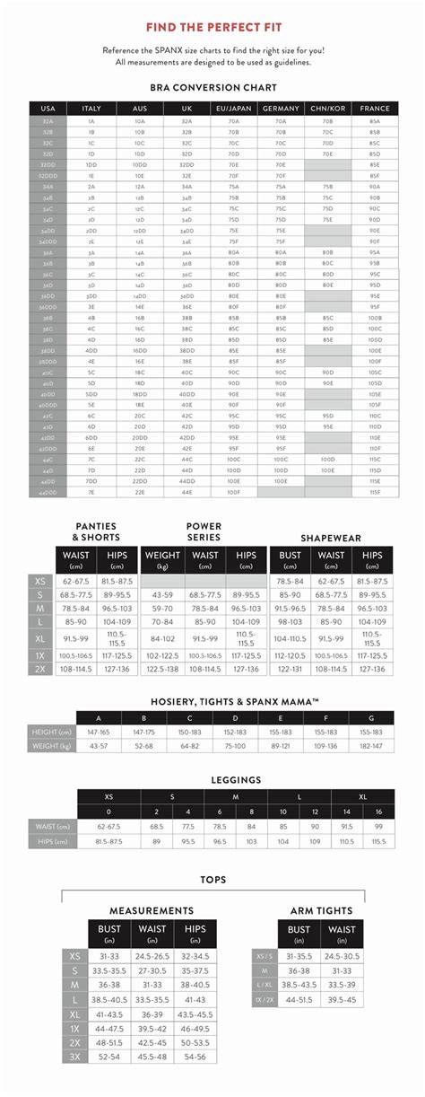 Spanx Size Chart Bralissimo