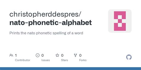 GitHub - christopherddespres/nato-phonetic-alphabet: Prints the nato ...