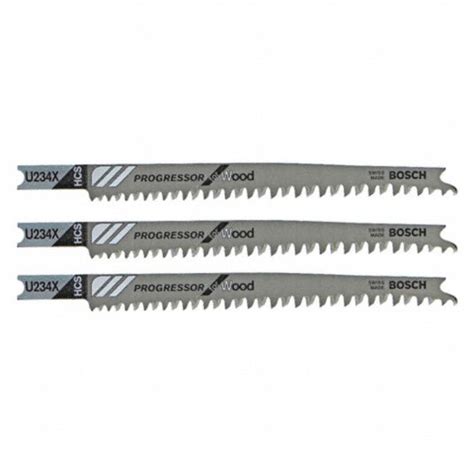 BOSCH Jig Saw Blade, U Shank Blade Shank Type, 8/12 Teeth per Inch, 4 1 ...