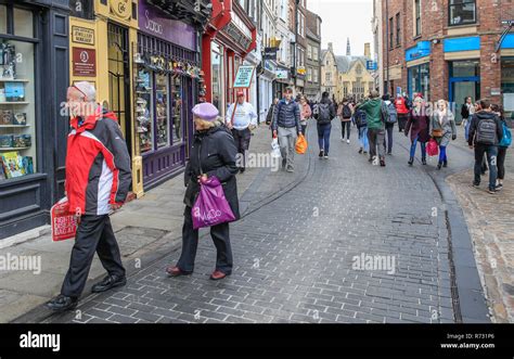 The ancient city centre of the city of Durham in County Durham in the ...