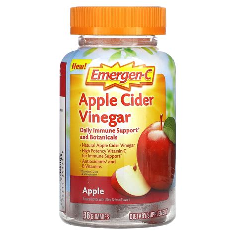 Emergen-C, Apple Cider Vinegar, Apple, 36 Gummies