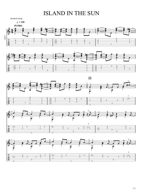 Island In The Sun Guitar Chords