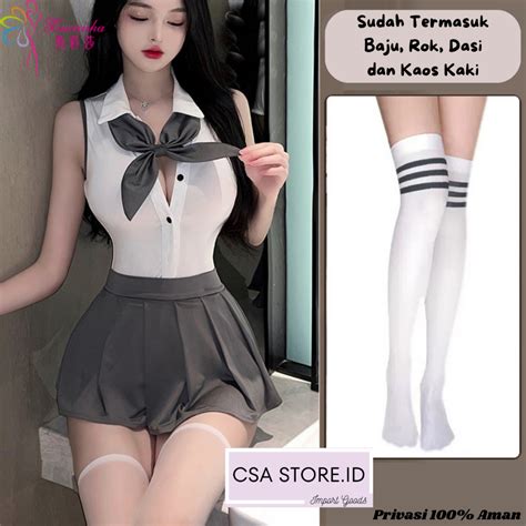 Jual Sexy Lingerie Cosplay Set Kostum Seragam Baju Sekolah Jepang