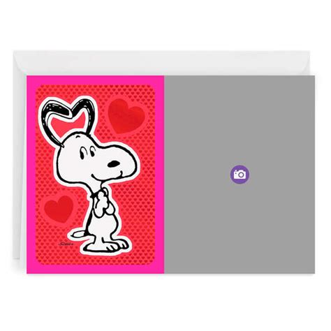 Personalized Peanuts® Snoopy And Hearts Love Photo Card Greeting Cards Hallmark