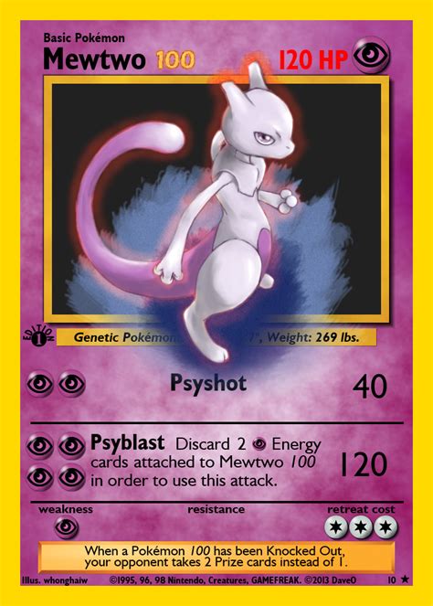 Mewtwo 100 Custom Pokemon Card by IAmTheDaveO on DeviantArt