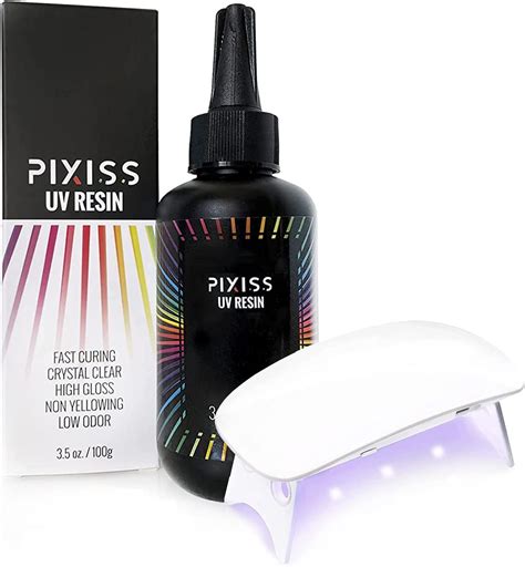 Uv Light Epoxy Craft Resin Kit Pixiss Uv Resin Kit With Uv Light And