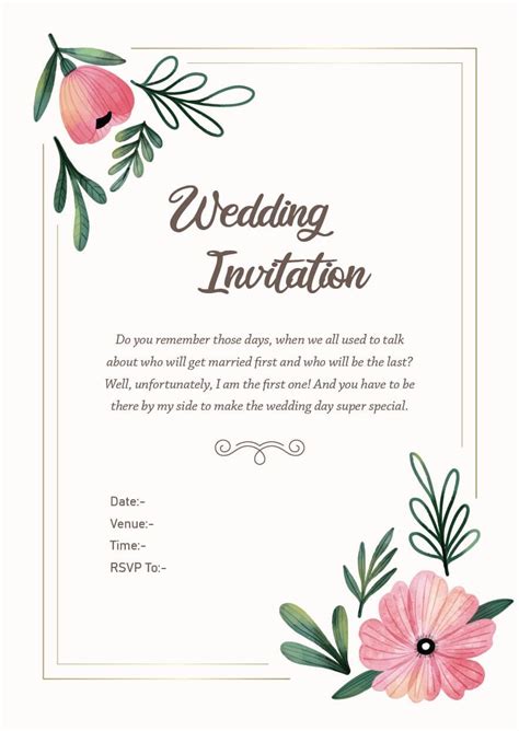 Wedding Invitation Text Message - jenniemarieweddings