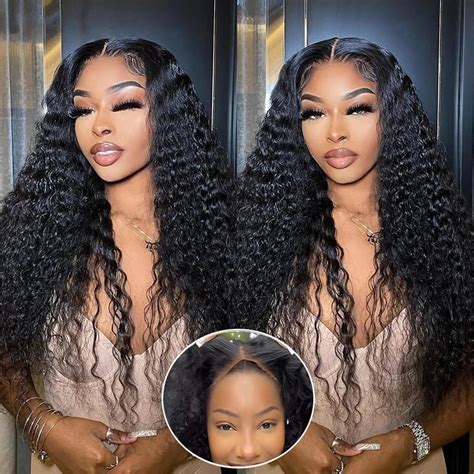 Nantliy Deep Wave Lace Front Wigs Human Hair 13x6 Hd