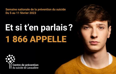 Semaine nationale de prévention du suicide Municipalité d Entrelacs