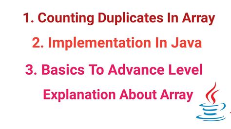 Counting Duplicate Elements In Array Count Occurrence Of Repeated