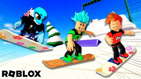 Los Polo En El Obby De Snowboard En Roblox Youtube