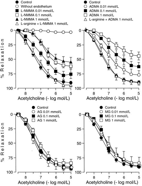 Effects Of L Nmma Adma Ag And Mg On The Relaxation Of Human Renal