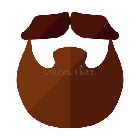 Iconos Planos De La Barba Fijados Con El Bigote Del Inconformista