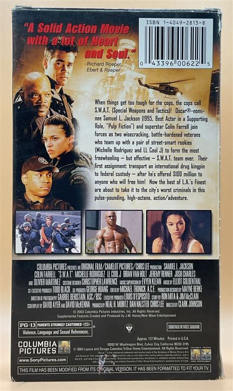 S W A T VHS 2003 Samuel L Jackson Colin Farrell Buy 2 Get 1 Free