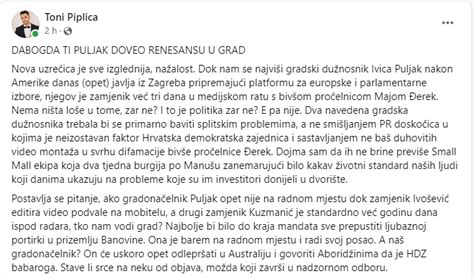 Slobodna Dalmacija HDZ ovac opleo po vlasti Puljak će u Australiji