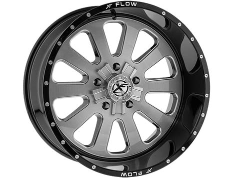 XF Flow Offroad Brushed Black XFX 302 Wheels Rugged Ridge