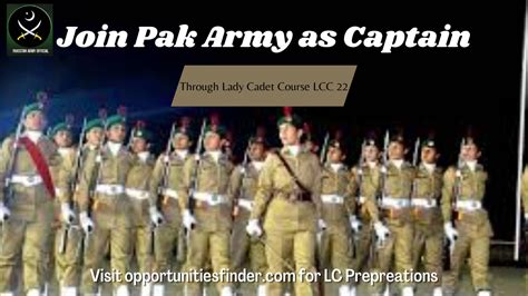 Join Pak Army As Captain Through Lady Cadet Course Lcc