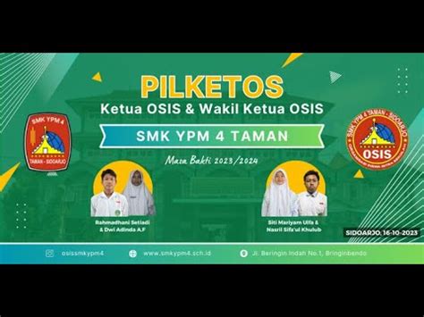 PILKETOS SMK YPM 4 Taman YouTube