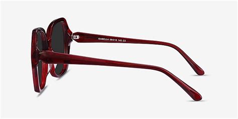 Isabella Square Burgundy Frame Sunglasses For Women Eyebuydirect