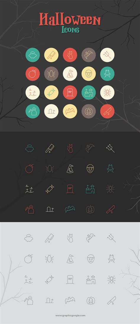 Set Of 20 Free Halloween Icons - LTHEME