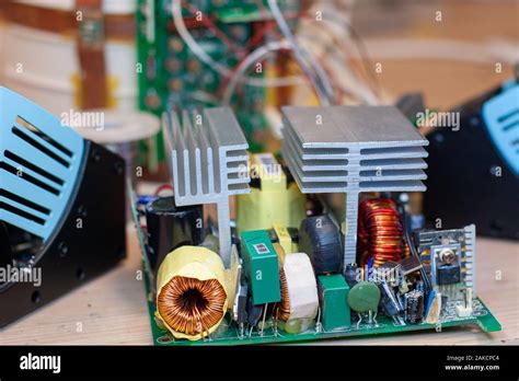 Components Of A Board In The Electronic Laboratory Stock Photo Alamy