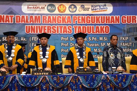 Rektor Lantik Kukuhkan Delapan Guru Besar Baru Di Untad Universitas