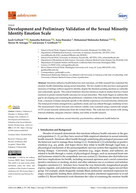 Pdf Development And Preliminary Validation Of The Sexual Minority