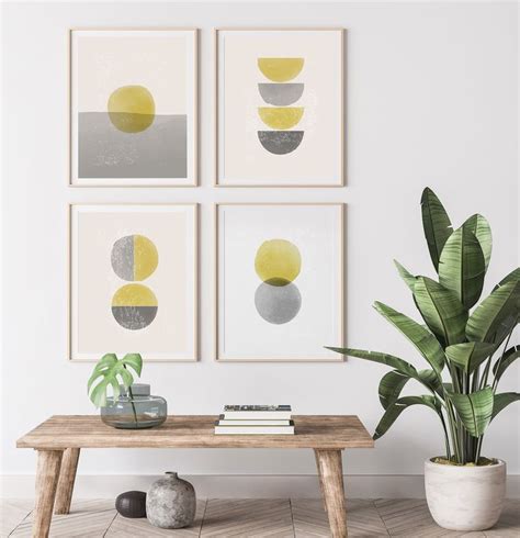 boho abstract bohemian wall artliving room digital wall artboho