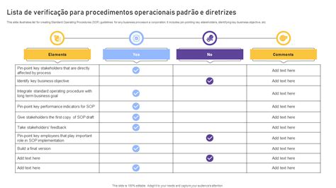 Os 10 principais modelos de lista de verificação de procedimentos